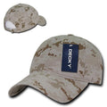 Decky Relaxed Cotton Camouflage Low Crown Pre Curved Bill Buckle Dad Caps Hats-DES-
