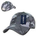 Decky Relaxed Cotton Camouflage Low Crown Pre Curved Bill Buckle Dad Caps Hats-URB-