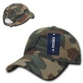 Decky Relaxed Cotton Camouflage Low Crown Pre Curved Bill Buckle Dad Caps Hats-WDL-