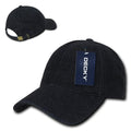 Decky Relaxed Heavy Duty Denim Low Crown Caps Hats-Black-