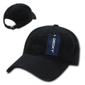 Decky Relaxed Soft Low Crown Dad Washed Cotton Polo Vintage 6 Panel Caps Hats-205-Black-