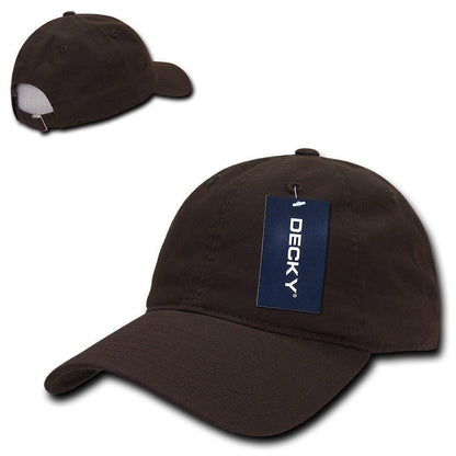 Decky Relaxed Soft Low Crown Dad Washed Cotton Polo Vintage 6 Panel Caps Hats-205-Black-