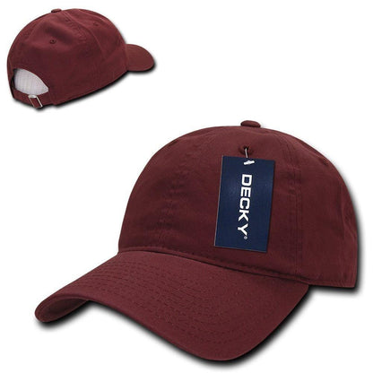 Decky Relaxed Soft Low Crown Dad Washed Cotton Polo Vintage 6 Panel Caps Hats-205-Black-