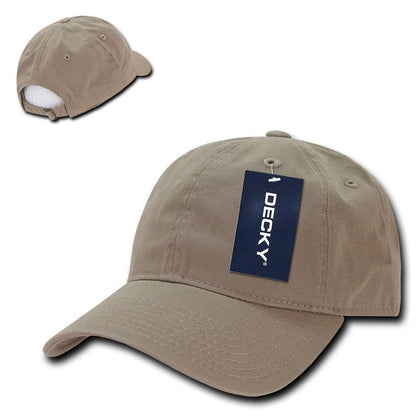 Decky Relaxed Soft Low Crown Dad Washed Cotton Polo Vintage 6 Panel Caps Hats-205-Black-