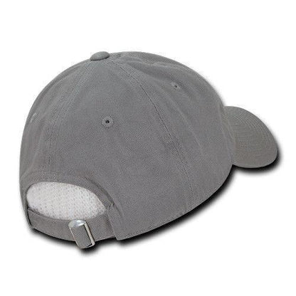 Decky Relaxed Soft Low Crown Dad Washed Cotton Polo Vintage 6 Panel Caps Hats-205-Black-
