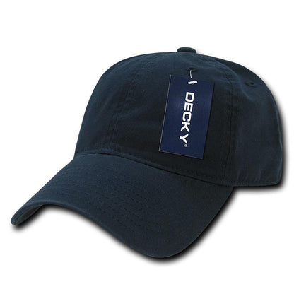 Decky Relaxed Soft Low Crown Dad Washed Cotton Polo Vintage 6 Panel Caps Hats-205-Black-