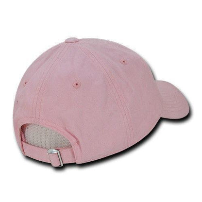 Decky Relaxed Soft Low Crown Dad Washed Cotton Polo Vintage 6 Panel Caps Hats-205-Black-