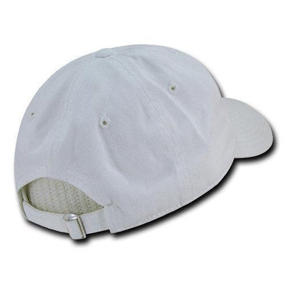 Decky Relaxed Soft Low Crown Dad Washed Cotton Polo Vintage 6 Panel Caps Hats-205-Black-