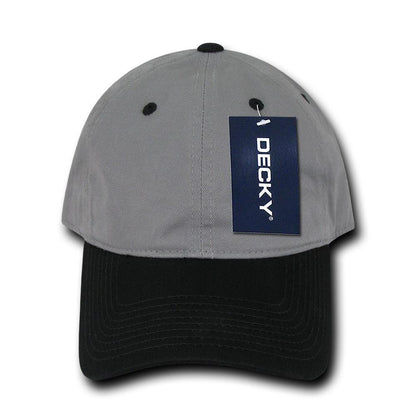 Decky Relaxed Soft Low Crown Dad Washed Cotton Polo Vintage 6 Panel Caps Hats-205-Black-