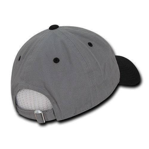 Decky Relaxed Soft Low Crown Dad Washed Cotton Polo Vintage 6 Panel Caps Hats-205-Black-