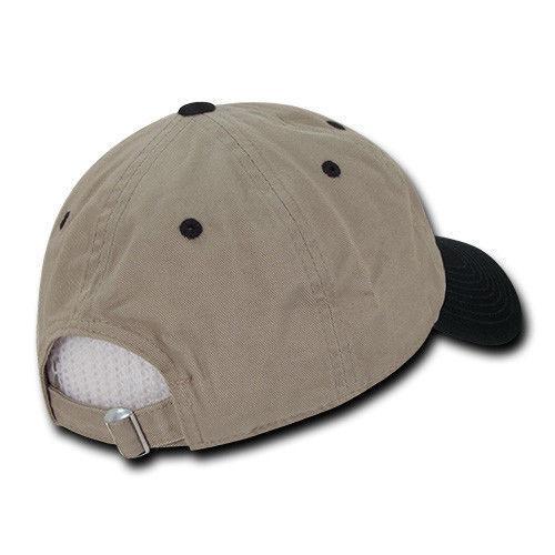 Decky Relaxed Soft Low Crown Dad Washed Cotton Polo Vintage 6 Panel Caps Hats-205-Black-