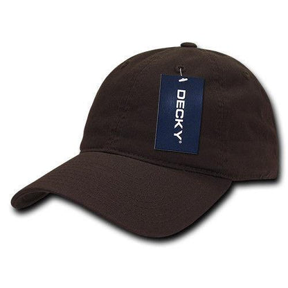 Decky Relaxed Soft Low Crown Dad Washed Cotton Polo Vintage 6 Panel Caps Hats-205-Black-
