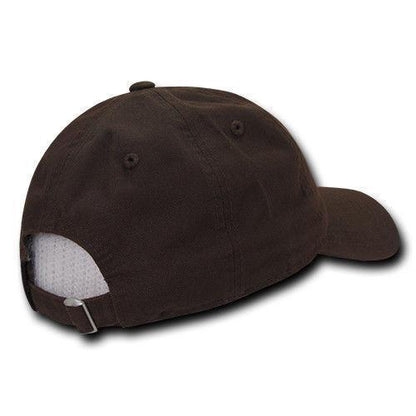 Decky Relaxed Soft Low Crown Dad Washed Cotton Polo Vintage 6 Panel Caps Hats-205-Black-