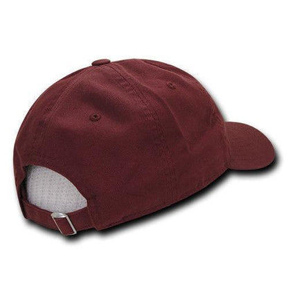 Decky Relaxed Soft Low Crown Dad Washed Cotton Polo Vintage 6 Panel Caps Hats-205-Black-