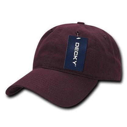 Decky Relaxed Soft Low Crown Dad Washed Cotton Polo Vintage 6 Panel Caps Hats-205-Black-
