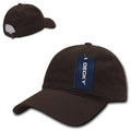 Decky Relaxed Soft Low Crown Dad Washed Cotton Polo Vintage 6 Panel Caps Hats-205-Brown-