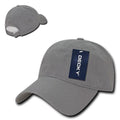 Decky Relaxed Soft Low Crown Dad Washed Cotton Polo Vintage 6 Panel Caps Hats-205-Grey-