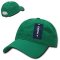 Decky Relaxed Soft Low Crown Dad Washed Cotton Polo Vintage 6 Panel Caps Hats-205-Kelly Green-