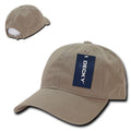 Decky Relaxed Soft Low Crown Dad Washed Cotton Polo Vintage 6 Panel Caps Hats-205-Khaki-