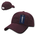 Decky Relaxed Soft Low Crown Dad Washed Cotton Polo Vintage 6 Panel Caps Hats-205-Maroon-