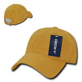 Decky Relaxed Soft Low Crown Dad Washed Cotton Polo Vintage 6 Panel Caps Hats-205-Mustard-