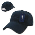 Decky Relaxed Soft Low Crown Dad Washed Cotton Polo Vintage 6 Panel Caps Hats-205-Navy-