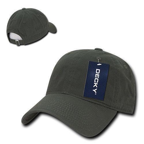 Decky Relaxed Soft Low Crown Dad Washed Cotton Polo Vintage 6 Panel Caps Hats-205-Olive-