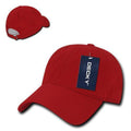 Decky Relaxed Soft Low Crown Dad Washed Cotton Polo Vintage 6 Panel Caps Hats-205-Red-
