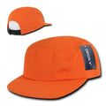Decky Retro Flat Bill Performance 5 Panel Mesh Racer Caps Hats Unisex-Orange-
