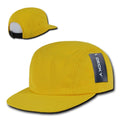 Decky Retro Flat Bill Performance 5 Panel Mesh Racer Caps Hats Unisex-Yellow-