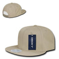 Decky Ripstop Snapbacks Retro Flat Bill Baseball Hats Caps Unisex-Khaki-