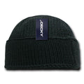 Decky Sailor Navy Fisherman Beanies Warm Winter Thick Knitted Acrylic-Black-