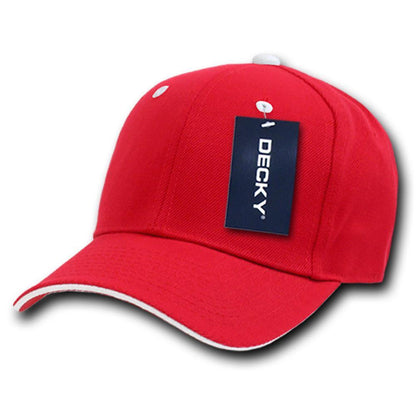Decky Sandwich Visor Pro Style Two Tone Constructed 6 Panel Baseball Hats Caps-2003-Black/Gold-