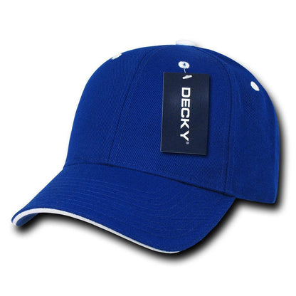 Decky Sandwich Visor Pro Style Two Tone Constructed 6 Panel Baseball Hats Caps-2003-Black/Gold-