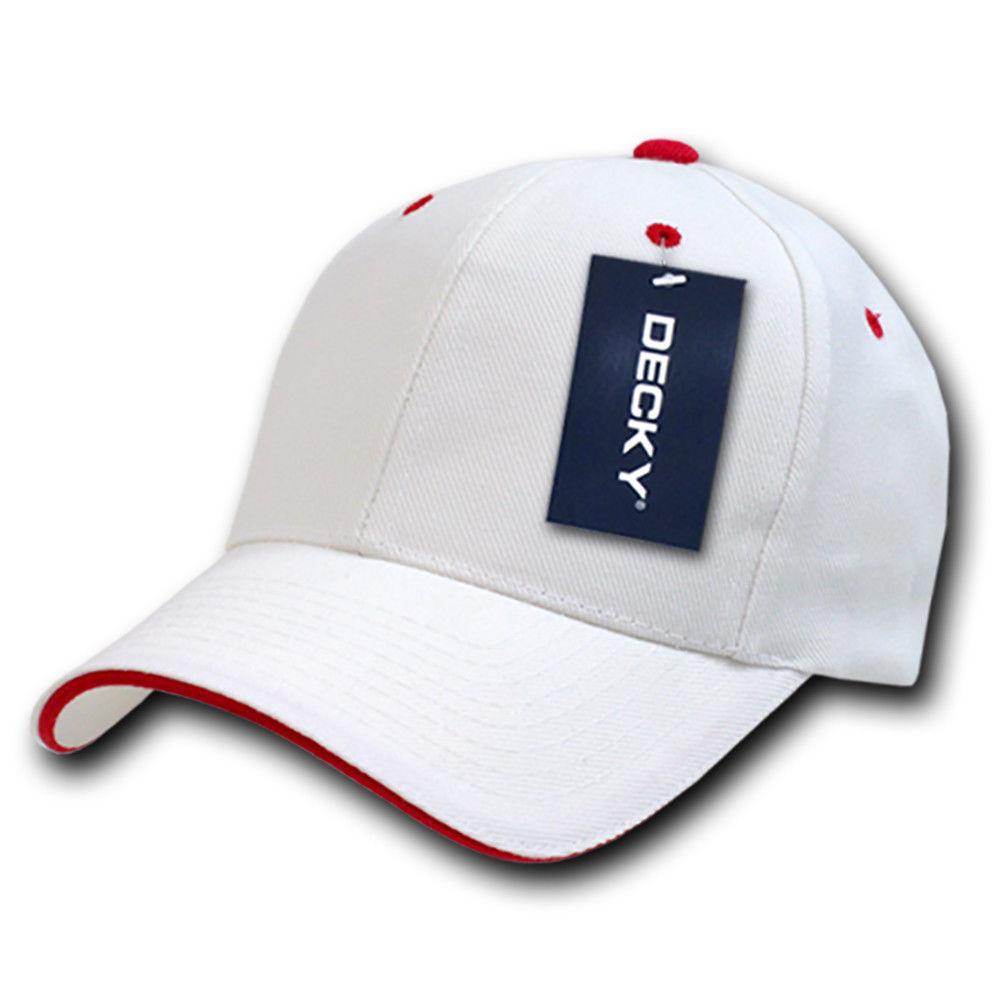 Decky Sandwich Visor Pro Style Two Tone Constructed 6 Panel Baseball Hats Caps-2003-Black/Gold-