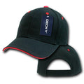 Decky Sandwich Visor Pro Style Two Tone Constructed 6 Panel Baseball Hats Caps-2003-Black/Red-