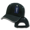 Decky Sandwich Visor Pro Style Two Tone Constructed 6 Panel Baseball Hats Caps-2003-Black/White-