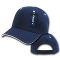 Decky Sandwich Visor Pro Style Two Tone Constructed 6 Panel Baseball Hats Caps-2003-Navy/White-