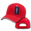 Decky Sandwich Visor Pro Style Two Tone Constructed 6 Panel Baseball Hats Caps-2003-Red/White-