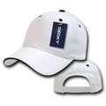 Decky Sandwich Visor Pro Style Two Tone Constructed 6 Panel Baseball Hats Caps-2003-White/Black-