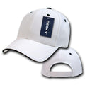 Decky Sandwich Visor Pro Style Two Tone Constructed 6 Panel Baseball Hats Caps-2003-White/Navy-