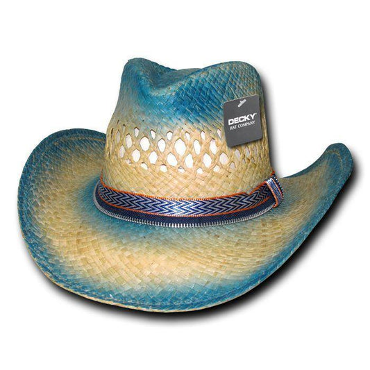 Decky Sea Breeze Raffia Straw Hatband Cowboy Hats One Size Mens Unisex-