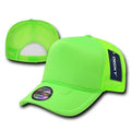 Decky Solid Plain Neon Foam Mesh Trucker Hats Caps Snapback Unisex-NEON GREEN-