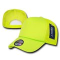 Decky Solid Plain Neon Foam Mesh Trucker Hats Caps Snapback Unisex-NEON YELLOW-