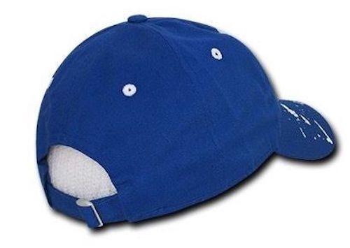 Decky Splat Paint Polo Cotton Sweatband Low Crown Dad Caps Hats-Black-