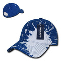 Decky Splat Paint Polo Cotton Sweatband Low Crown Dad Caps Hats-Royal-