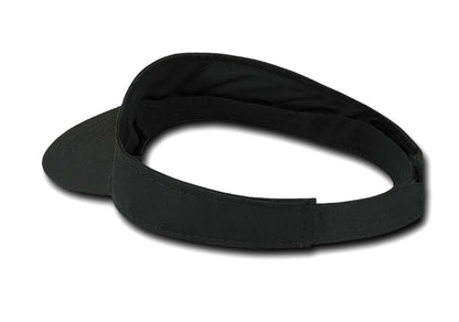 Decky Sports Spring Summer Sun Visors Caps Hats Cotton Beach Golf Unisex-Black-