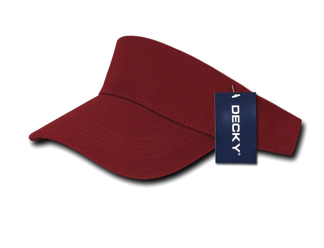 Decky Sports Spring Summer Sun Visors Caps Hats Cotton Beach Golf Unisex-Black-