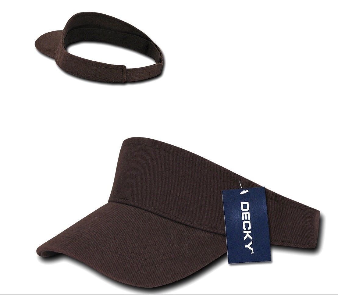 Decky Sports Spring Summer Sun Visors Caps Hats Cotton Beach Golf Unisex-Black-