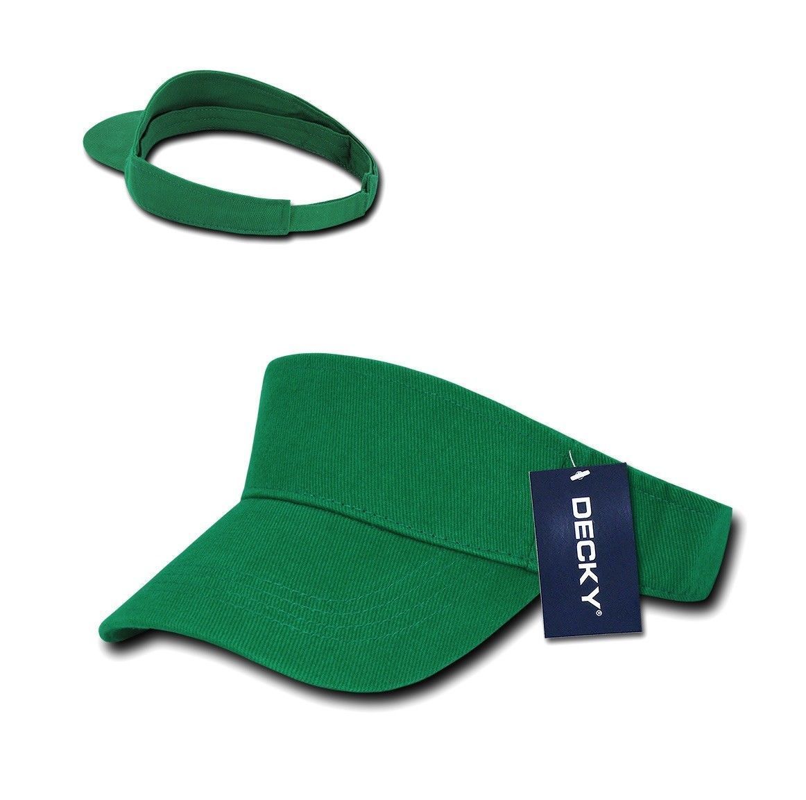 Decky Sports Spring Summer Sun Visors Caps Hats Cotton Beach Golf Unisex-Black-